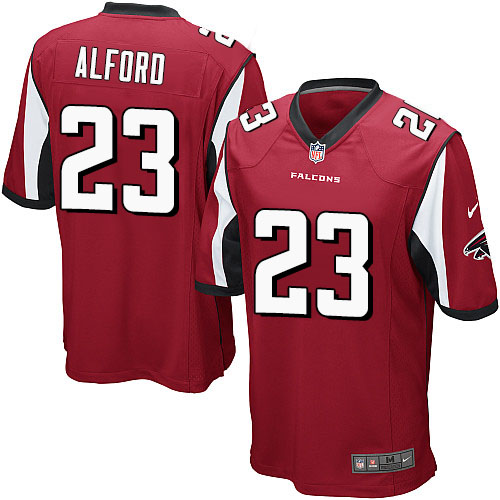 Men's Game Robert Alford Nike Jersey Red Home - #23 NFL Atlanta Falcons